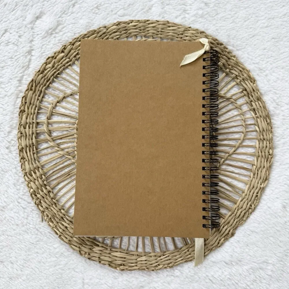 Handmade Dried Leaf Notebook With Bookmark A5 Unlined 60 Sheets 120 Pages